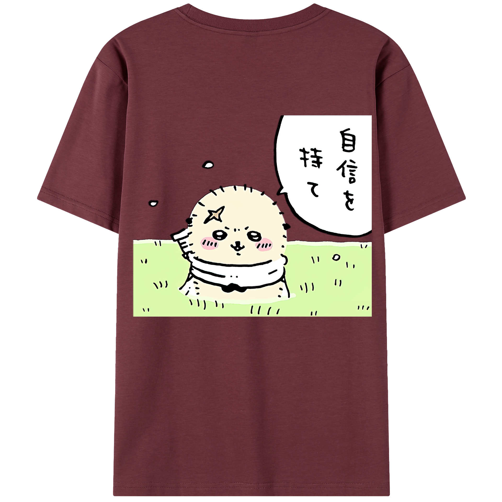 （画像用） ちいかわ ラッコ Chii-kawa Sea otter 綿100％半袖Tシャツ（背面プリント）